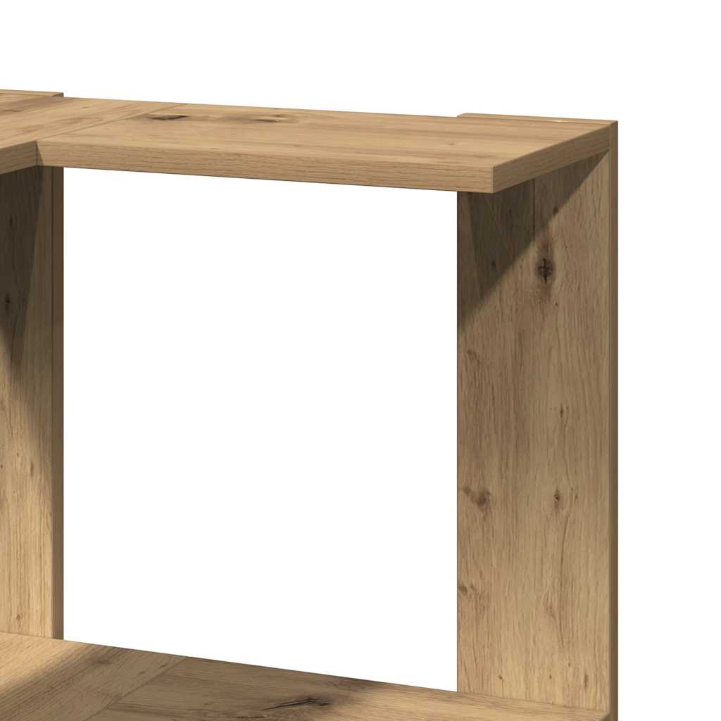 Eck-Bücherregal 5 Böden Artisan-Eiche 50x50x179cm Holzwerkstoff