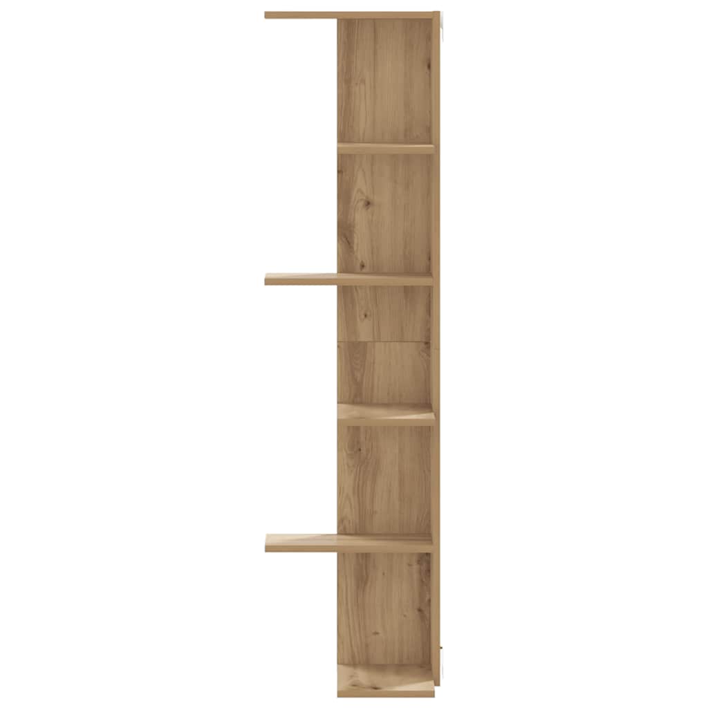 Wand-Eckregal Artisan-Eiche 36,5x36,5x140 cm Holzwerkstoff