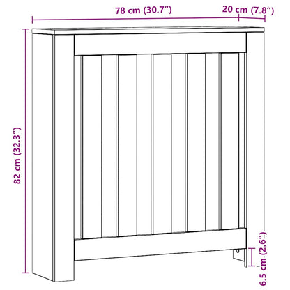 Heizkörperverkleidung Artisan-Eiche 78x20x82 cm Holzwerkstoff