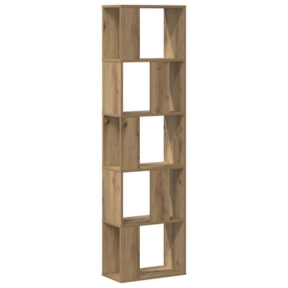 Bücherregal 5 Böden Artisan-Eiche 45x23,5x162,5 Holzwerkstoff
