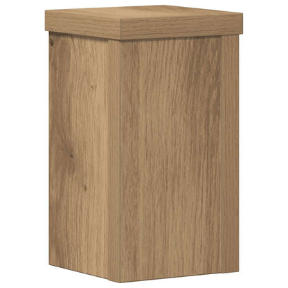 Pflanzenständer 2 Stk. Artisan-Eiche 10x10x18 cm Holzwerkstoff