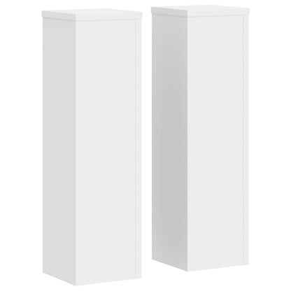 Pflanzenständer 2 Stk. Weiß 17x17x60 cm Holzwerkstoff