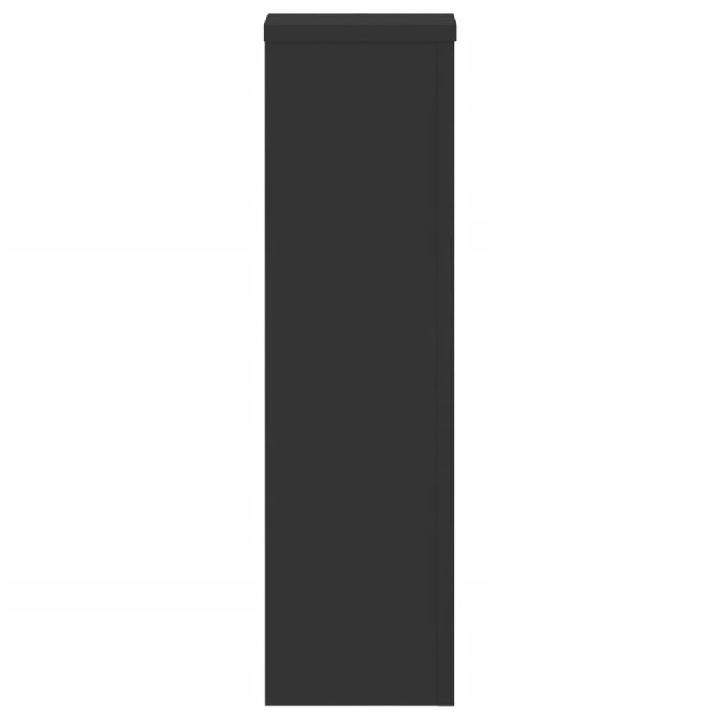 Pflanzenständer 2 Stk. Schwarz 17x17x60 cm Holzwerkstoff