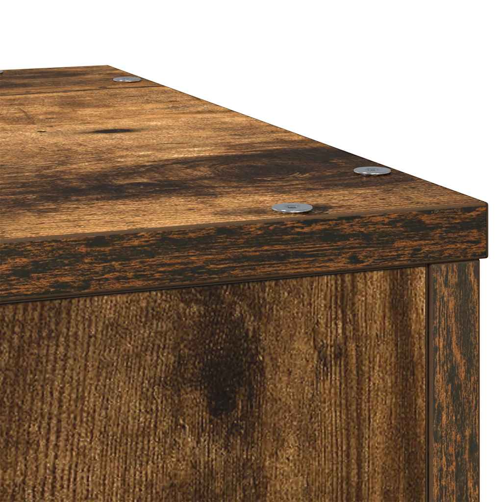 Pflanzenständer Räuchereiche 33x33x100 cm Holzwerkstoff