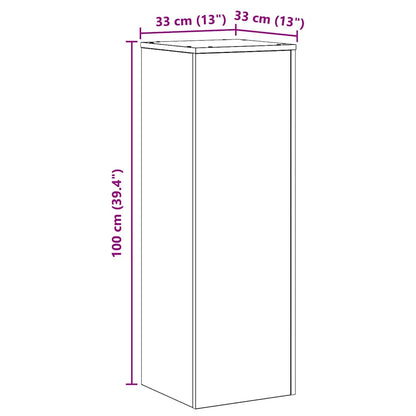 Pflanzenständer Grau Sonoma 33x33x100 cm Holzwerkstoff