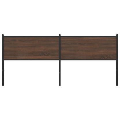 Ersatz-Kopfteil Braun Eichen-Optik 200 cm Holzwerkstoff und Stahl