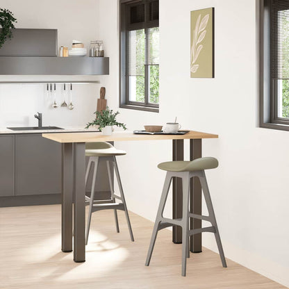 Bartischbeine 4 Stk. Naturstahl 90-92 cm Stahl