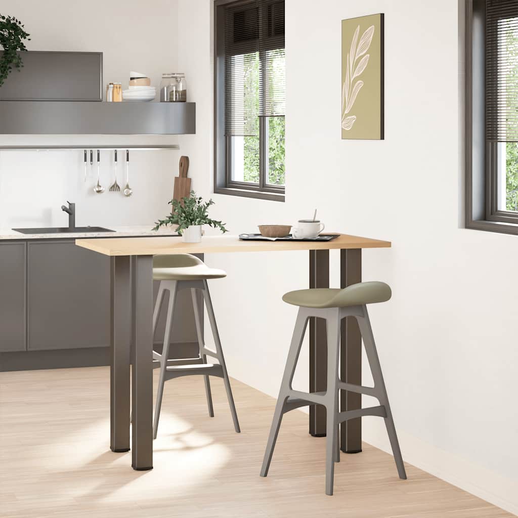 Bartischbeine 4 Stk. Naturstahl 100-102 cm Stahl