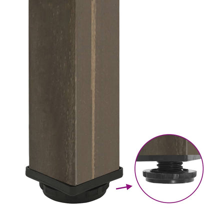 Bartischbeine 4 Stk. Naturstahl 100-102 cm Stahl