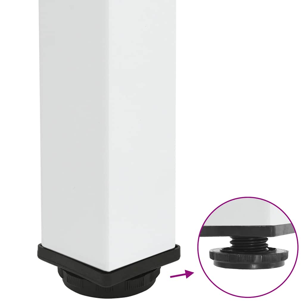 Bartischbeine 4 Stk. Weiß 110-112 cm Stahl