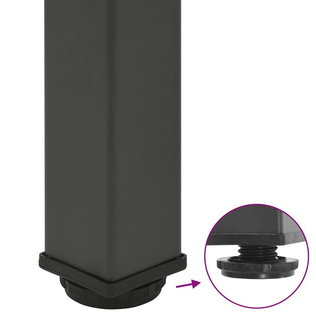 Bartischbeine 4 Stk. Anthrazit 110-112 cm Stahl