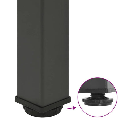 Bartischbeine 4 Stk. Anthrazit 110-112 cm Stahl