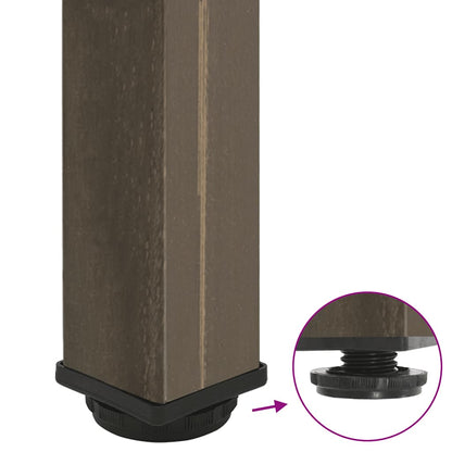 Bartischbeine 4 Stk. Naturstahl 110-112 cm Stahl