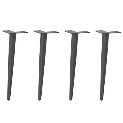 Couchtischbeine Konische Form 4 Stk. Anthrazit 42-43 cm Stahl