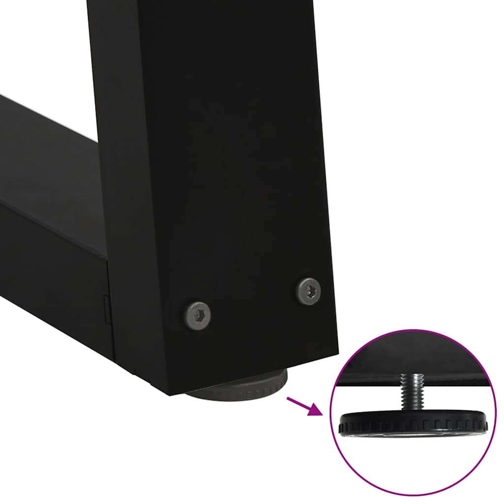 Couchtischbeine V-Form 2 Stück Schwarz 60x(42-43,3) cm Stahl