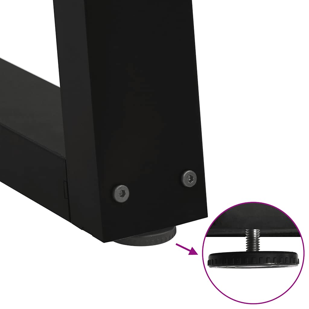 Couchtischbeine V-Form 2 Stück Schwarz 70x(42-43,3) cm Stahl