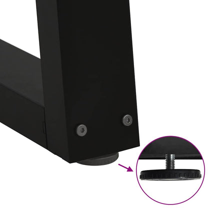 Esstischbeine V-Form 2 Stk. Schwarz 50x(72-73,3) cm Stahl