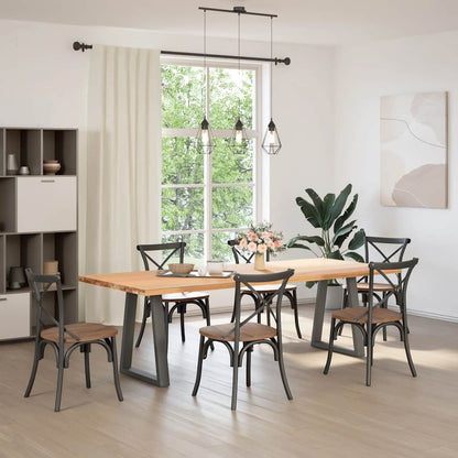 Esstischbeine V-Form 2 Stk. Anthrazit 60x(72-73,3) cm Stahl