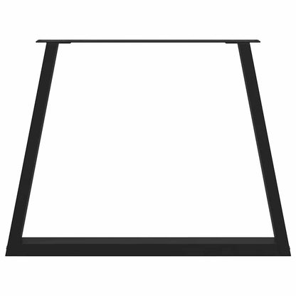 Esstisch Beine V-Form 3 Stück Schwarz 100x(72-73,3) cm Stahl