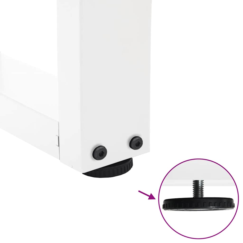 Couchtischbeine V-Form 2 Stück Weiß 30x(30-31,3) cm Stahl