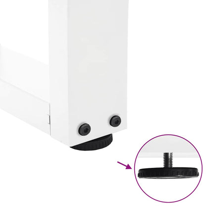 Couchtischbeine V-Form 2 Stück Weiß 70x(30-31,3) cm Stahl