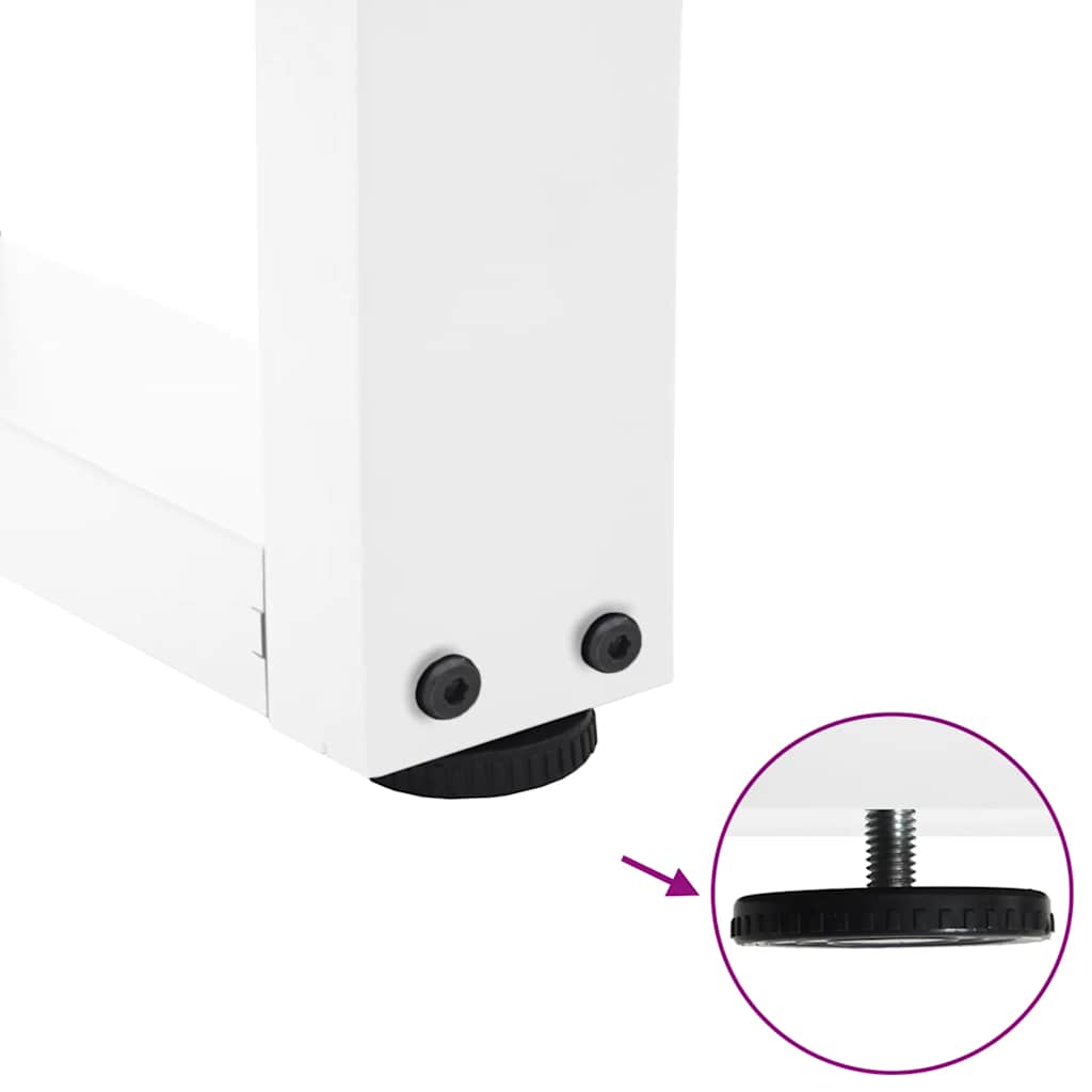 Couchtischbeine V-Form 2 Stück Weiß 28x(42-43,3) cm Stahl