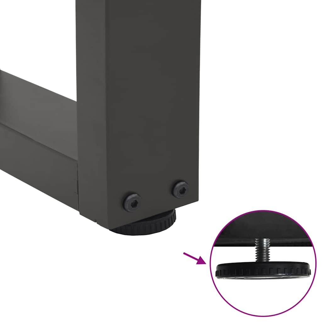 Couchtischbeine V-Form 2 Stück Anthrazit 28x(42-43,3) cm Stahl