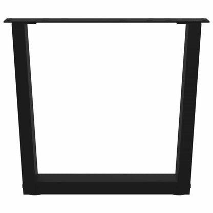Couchtischbeine V-Form 2 Stück Schwarz 50x(42-43,3) cm Stahl