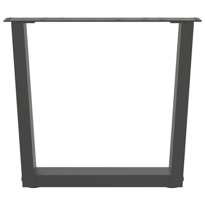 Couchtischbeine V-Form 2 Stück Anthrazit 60x(42-43,3) cm Stahl