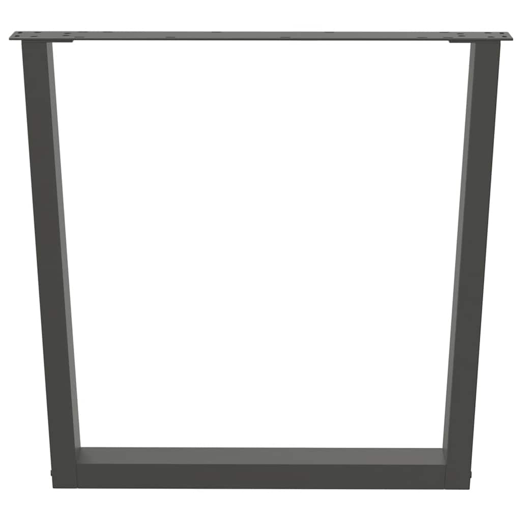 Esstisch Beine V-Form 2 Stück Anthrazit 80x(72-73,3) cm Stahl