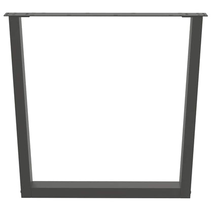 Esstisch Beine V-Form 3 Stück Anthrazit 90x(72-73,3) cm Stahl