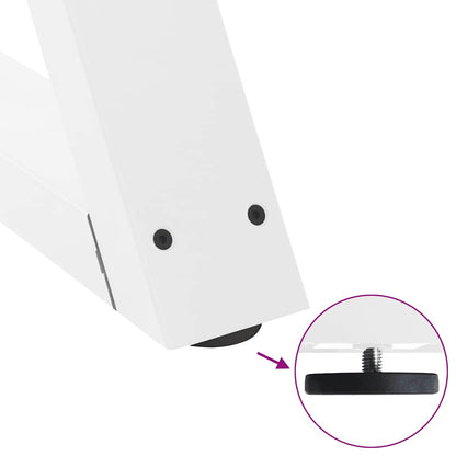 Couchtischbeine 2 Stk. Weiß 50x(30-31,3) cm Stahl