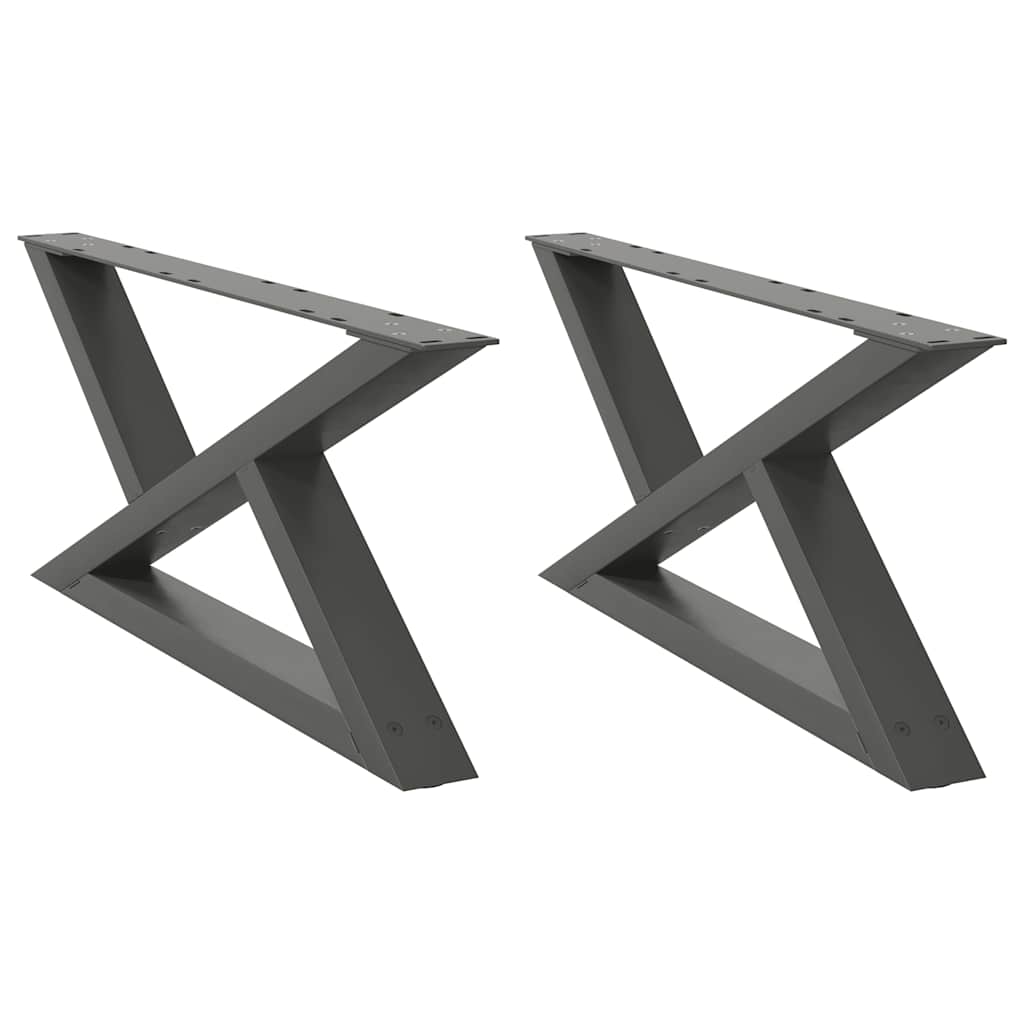 Couchtischbeine 2 Stk. Anthrazit 70x(30-31,3) cm Stahl