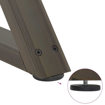 Couchtischbeine 2 Stk. Naturstahl 70x(42-43,3) cm Stahl