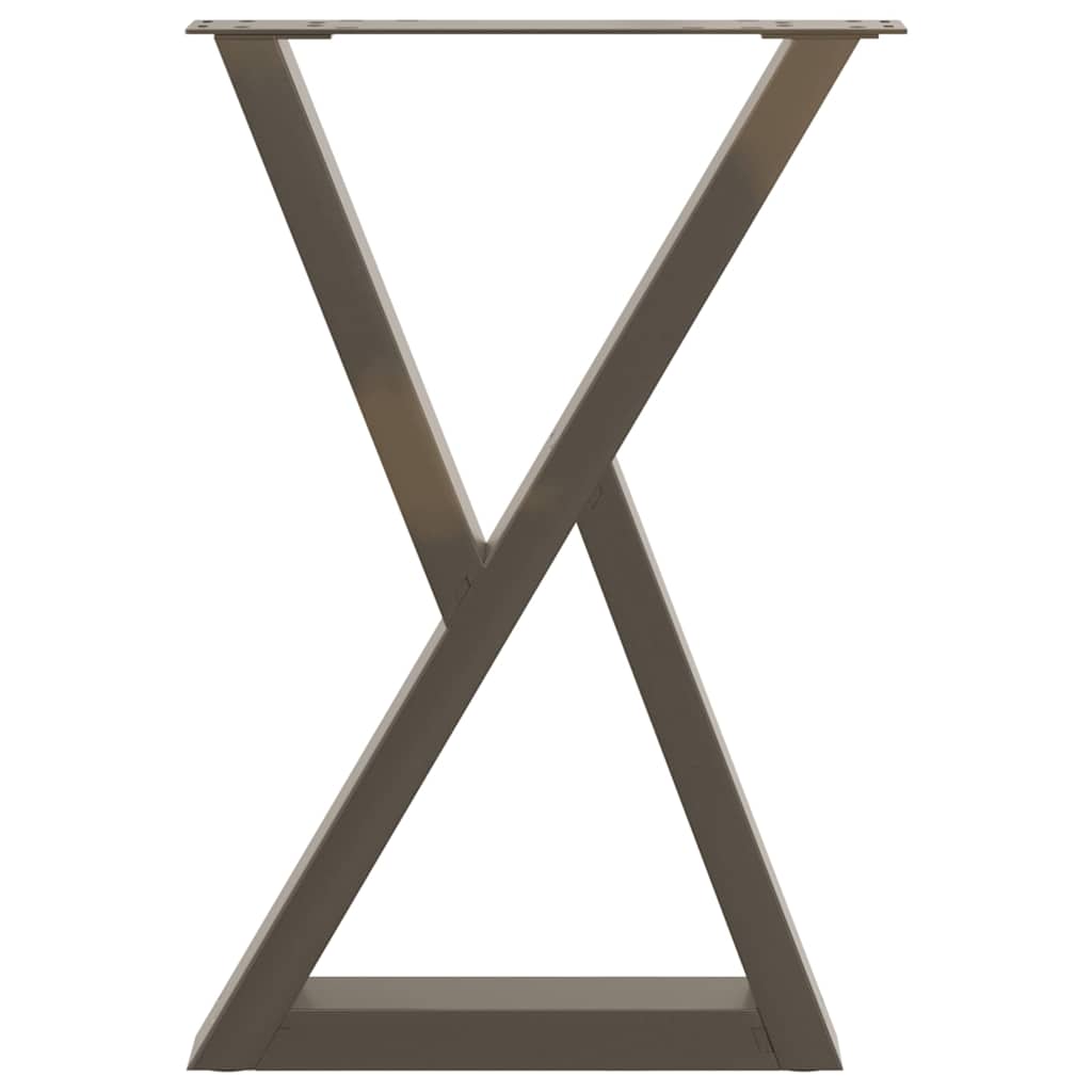 Esstisch Beine 2 Stück Naturstahl 60x(72-73,3) cm Stahl