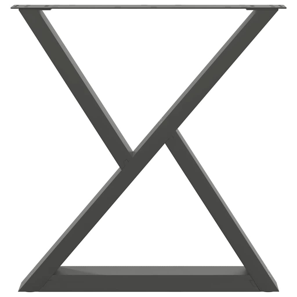 Esstisch Beine 2 Stück Anthrazit 80x(72-73,3) cm Stahl