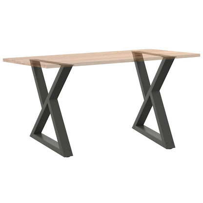 Esstisch Beine 2 Stück Anthrazit 80x(72-73,3) cm Stahl