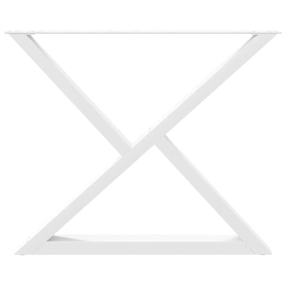 Esstischbeine 2 Stück Weiß 90x(72-73,3) cm Stahl