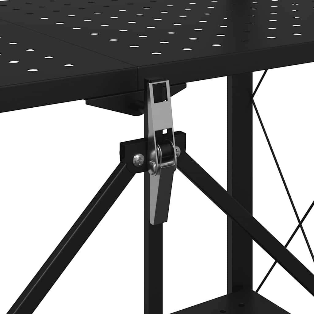 Lagerregal auf Rädern Schwarz 71 x 34 x 88 cm Stahl