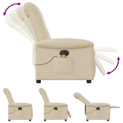Massagesessel Elektrisch Creme Stoff