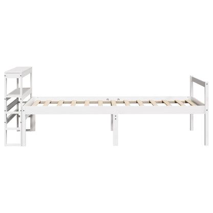 Seniorenbett mit Kopfteil ohne Matratze Weiß 75x190 cm