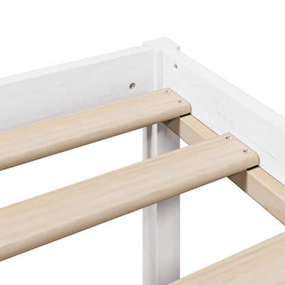 Seniorenbett mit Kopfteil ohne Matratze Weiß 140x190 cm