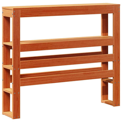 Bettgestell mit Kopfteil ohne Matratze Wachsbraun 75x190 cm