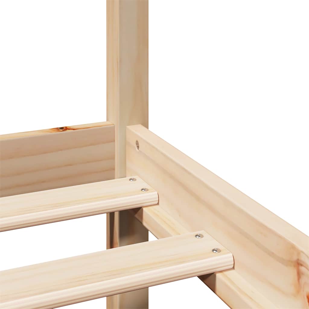 Bettgestell mit Kopfteil ohne Matratze 75x190 cm