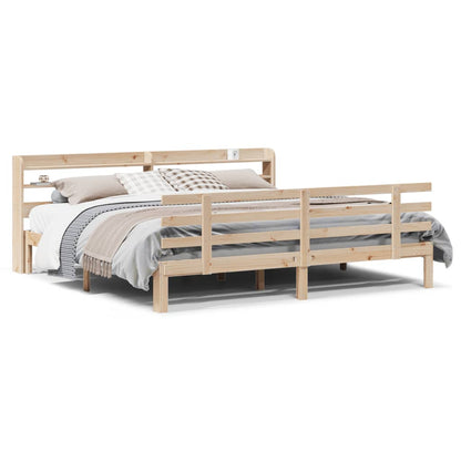 Bettgestell mit Kopfteil ohne Matratze 200x200 cm