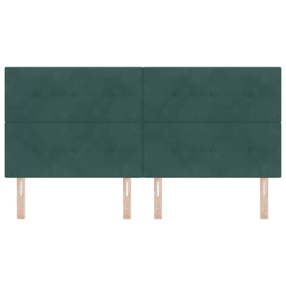 LED Kopfteil mit LED-Lichtleisten Grün 200 cm Polyester