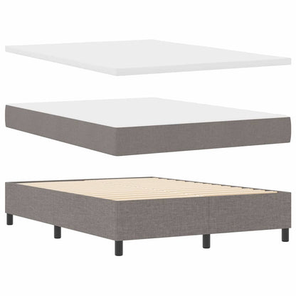 Boxspringbett mit Matratze Taupe 160 x 200 cm Stoff