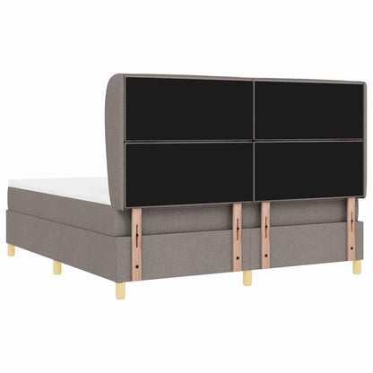 Boxspringbett mit Matratze Taupe 200 x 180 cm Stoff