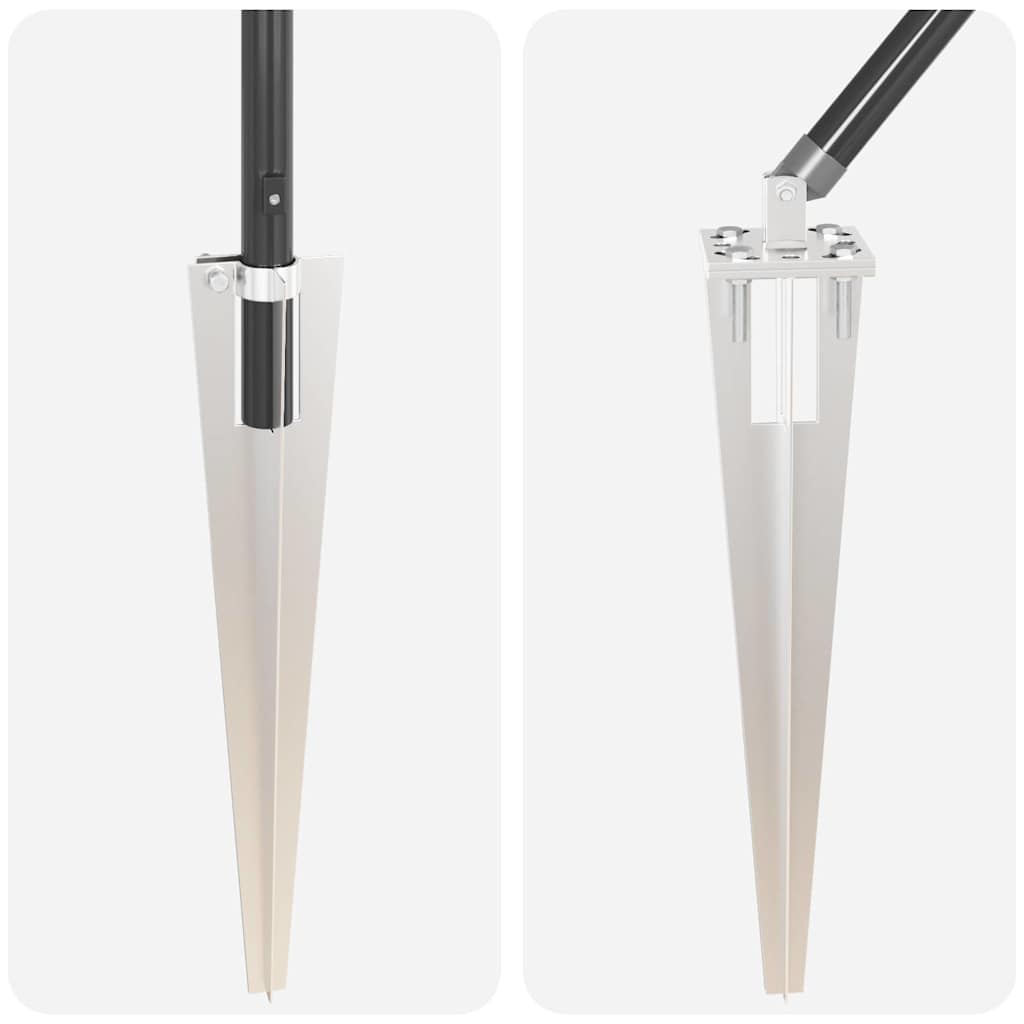 Zaunpfosten 26 pcs Grau 3,2 x 3,2 x 105 cm