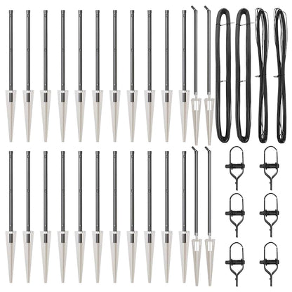 Zaunpfosten 26 pcs Grau 3,2 x 3,2 x 105 cm